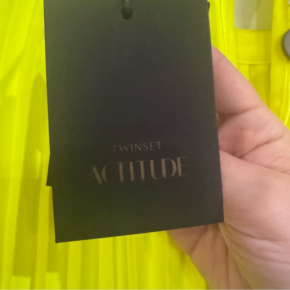 Twinset Milano Agate Star Pleated Satin Long Dress - Picture 14 of 16